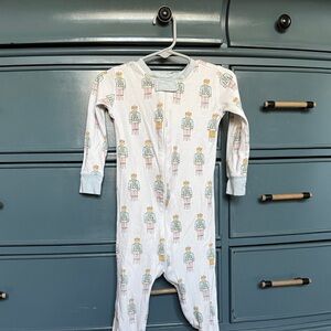 The Beaufort Bonnet Company Kids Pajamas - Cream with Toy Soldier Design